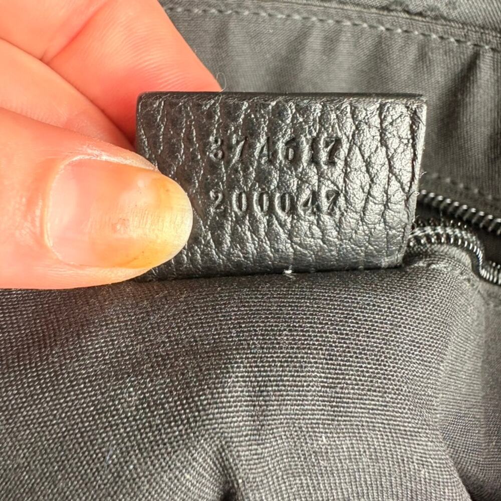 Gucci Messenger Bag Black GG Monogram Nylon, Leather Trim - Picture 7 of 12
